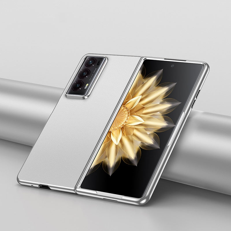 Étui de téléphone en cuir uni en cuir massif