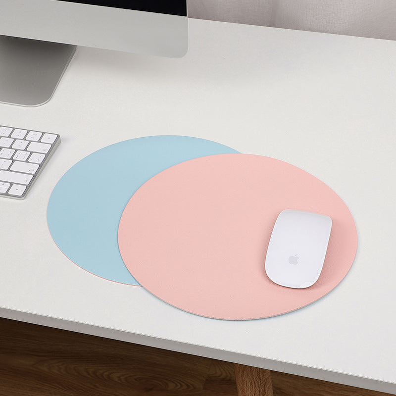 Solid Couleur Double face ronde Mouse Pad Bureau jeu anti-dérapant