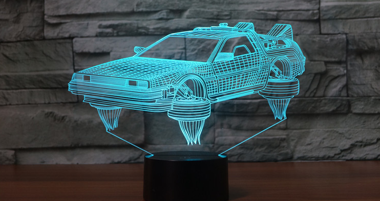 Petite lumière de nuit enfants chambre décoration enfants salle d'étude lumières 3d Sci-fi voiture
