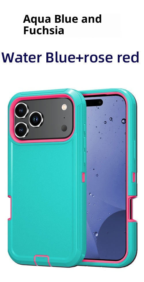 Applicable à 17promax Robot Trois-Proof Robot Solid Color Phone Case