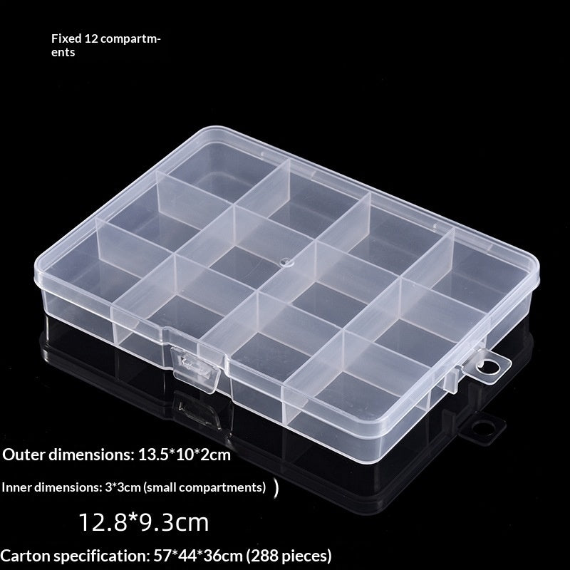 Accessoires de matériel de boîte de stockage 12 grilles