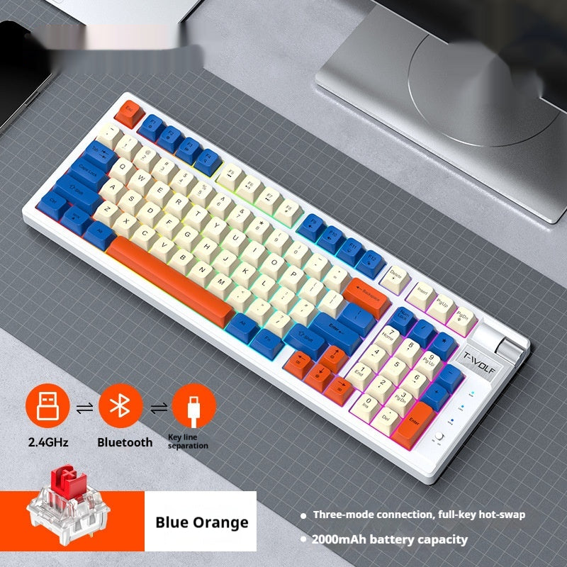 Bluetooth Charger le clavier mécanique de jeu