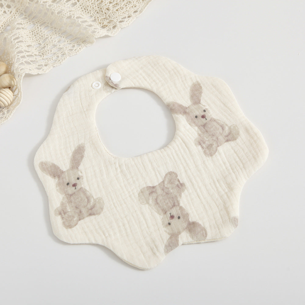 Bébé 6 couches coton Gauze Petal Bib