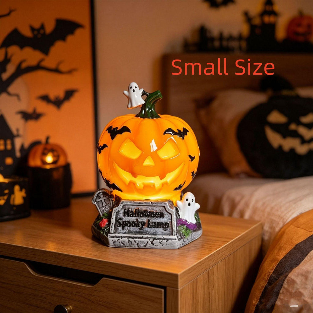 Lampe de table de citrouille Ghost Bat Glowing d'Halloween