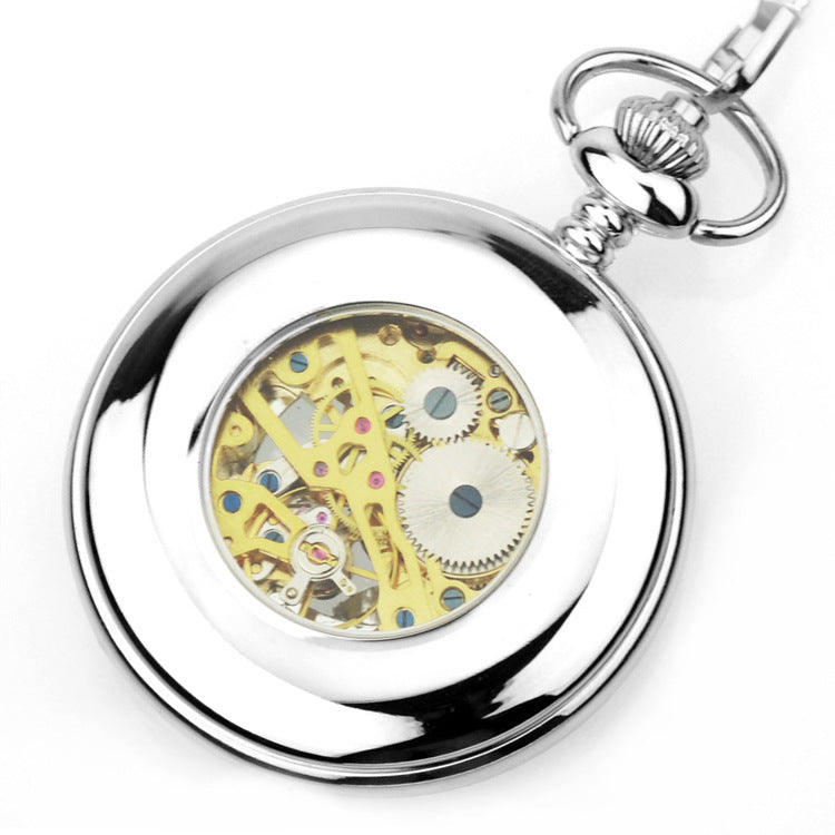 Retro Hollow Montre mécanique de poche ouverte