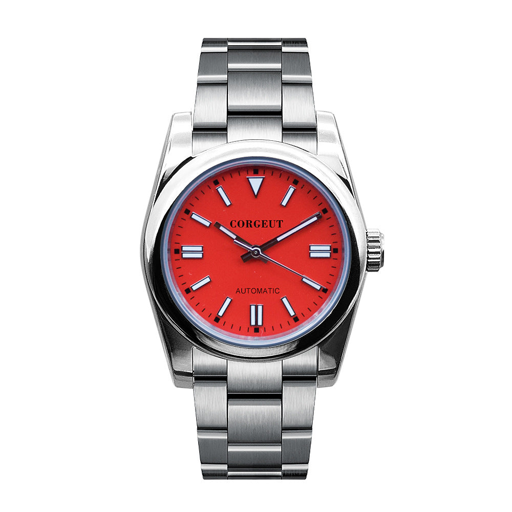 Montre mécanique automatique étanche 5ATM en acier inoxydable pour homme