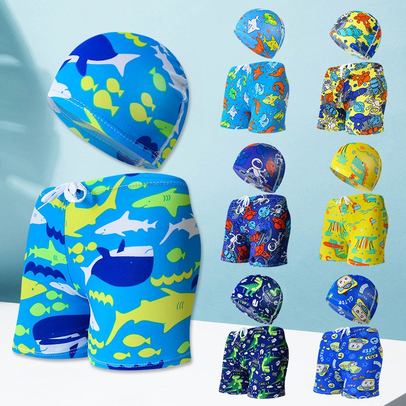 Chalets de natation pour enfants Vacances sur la plage avec cap de natation
