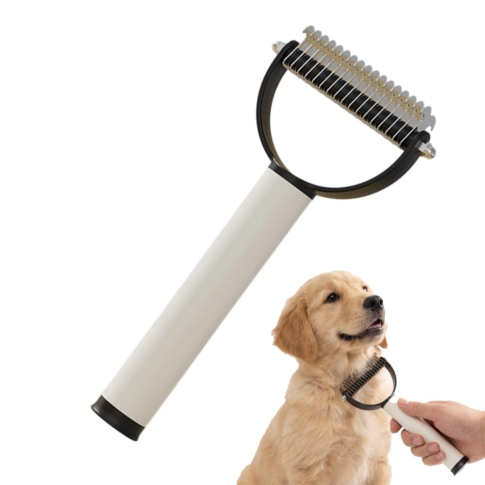Double-sided dematting comb for cats and dogs