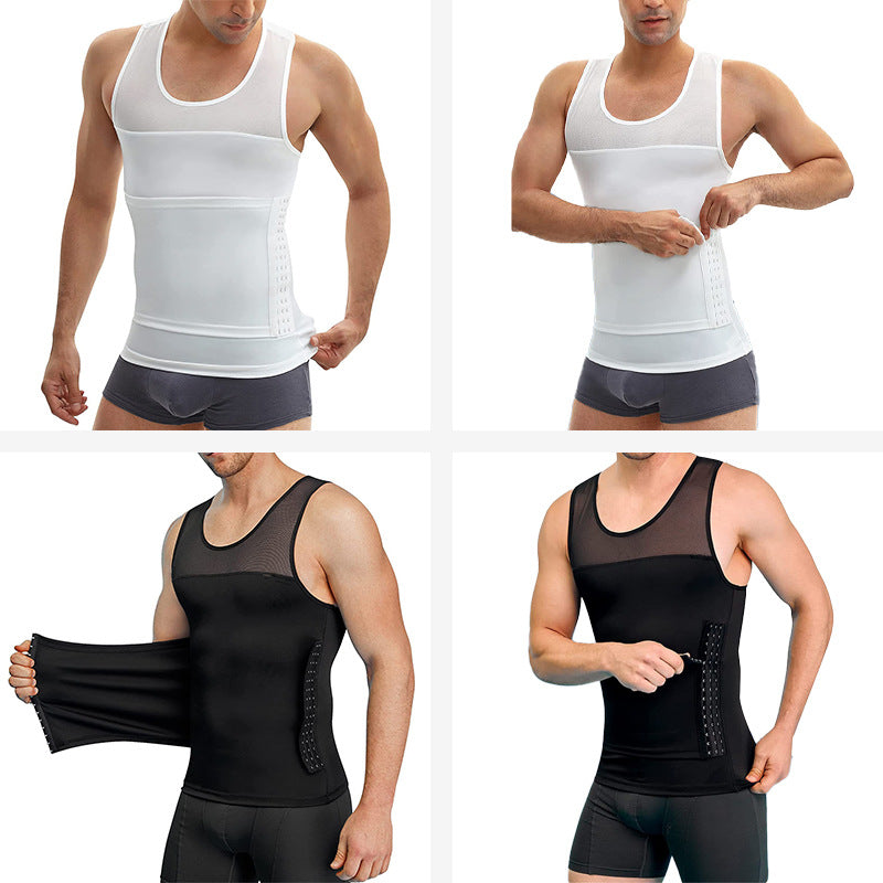 Homme Breasted Belly Shaping Vest Inv