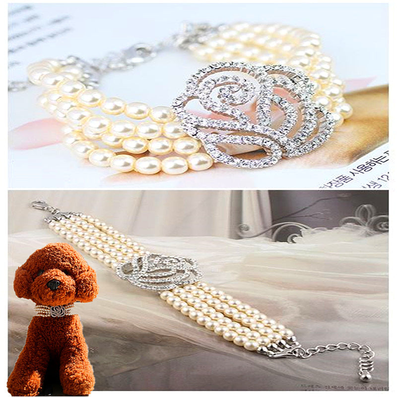 Accessoire à quatre rangées de chat rose et d'ornement de chien