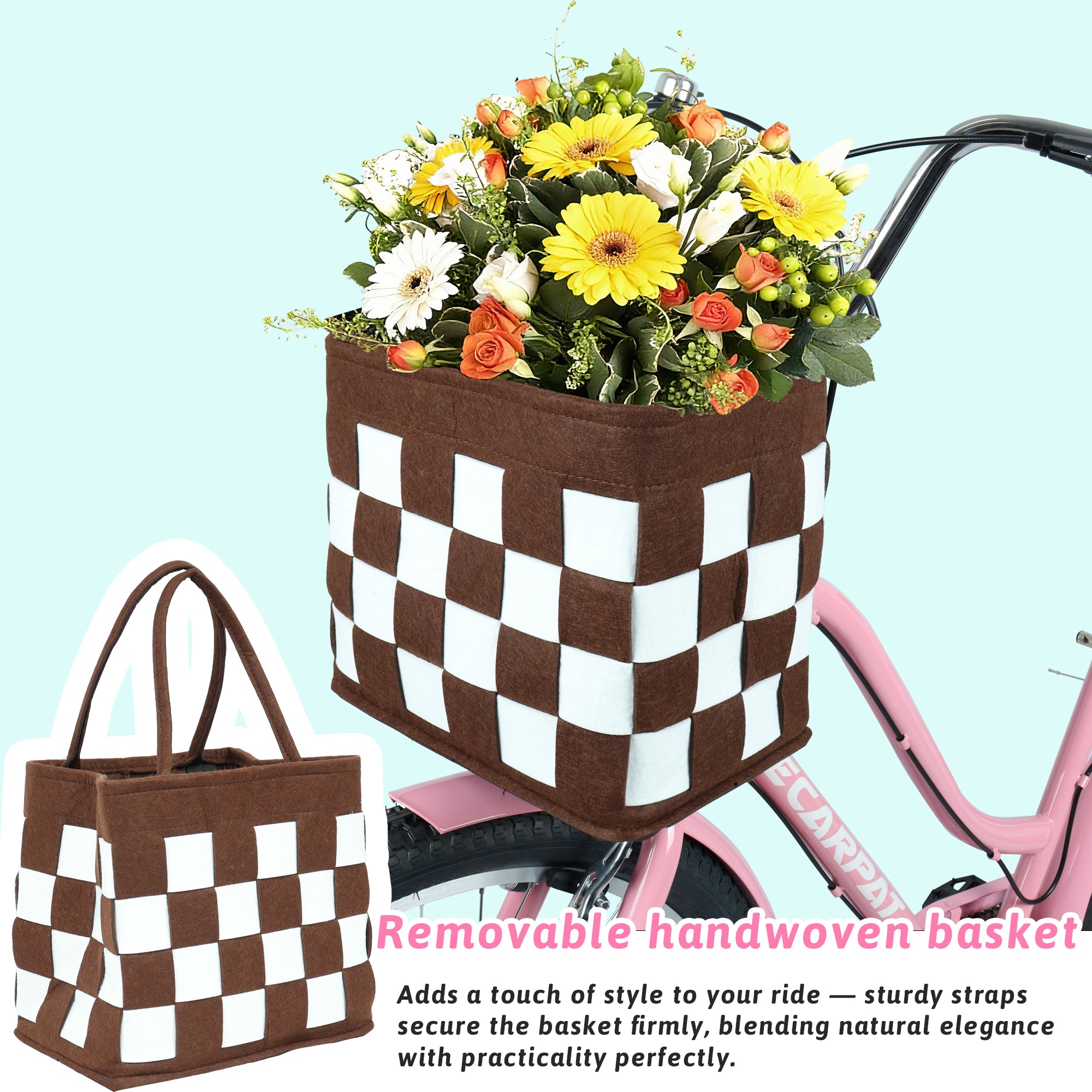 26 pouces vélo de navette de ville à 7 vitesses avec serrure et panier amovible Cadre en acier haute sensibilité