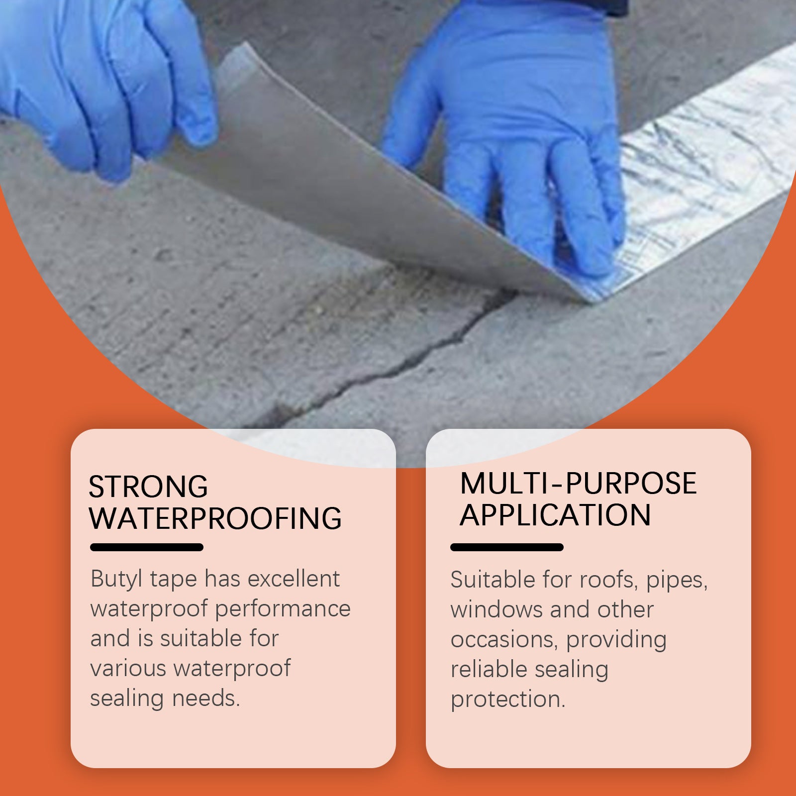 Juefish Imperméable Butyl Tape Réparez les fuites Hydratant-Proof Haute Adhésion Autocollant