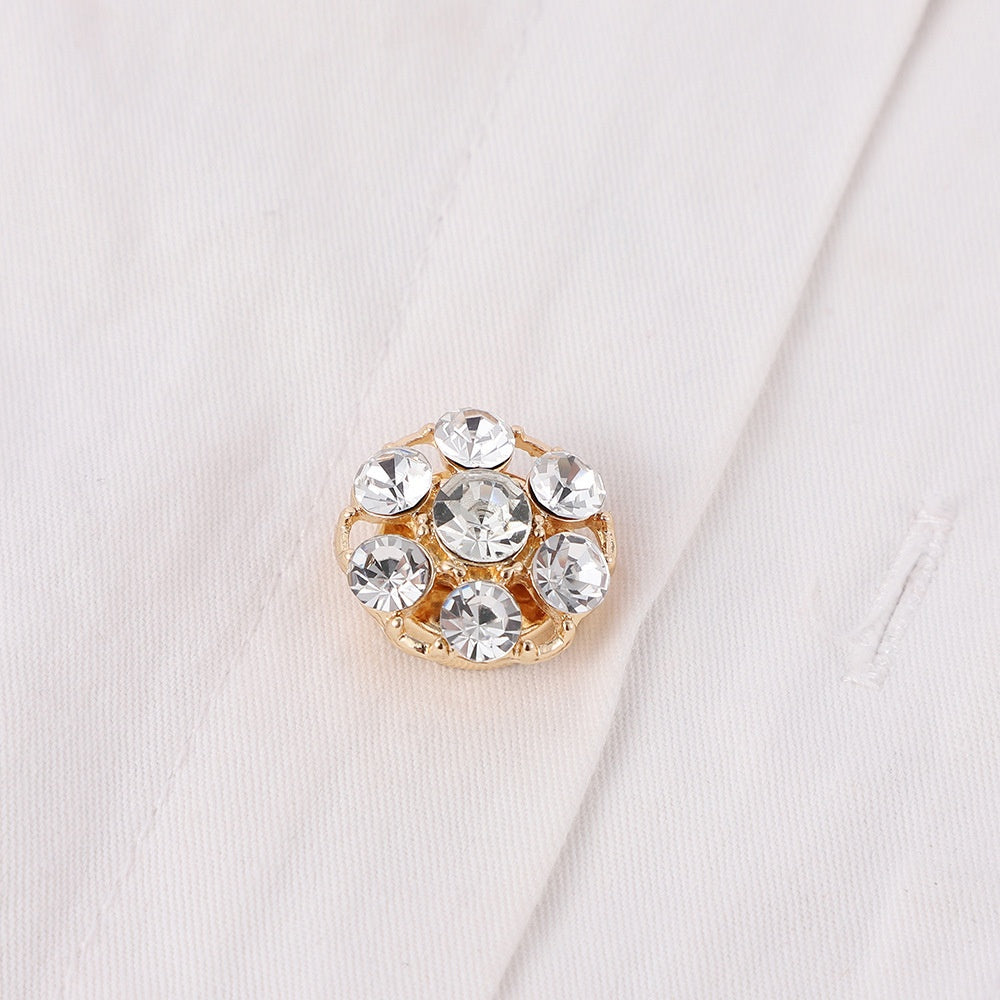 Boutons de manchette simples en Strass incrustés multi-style