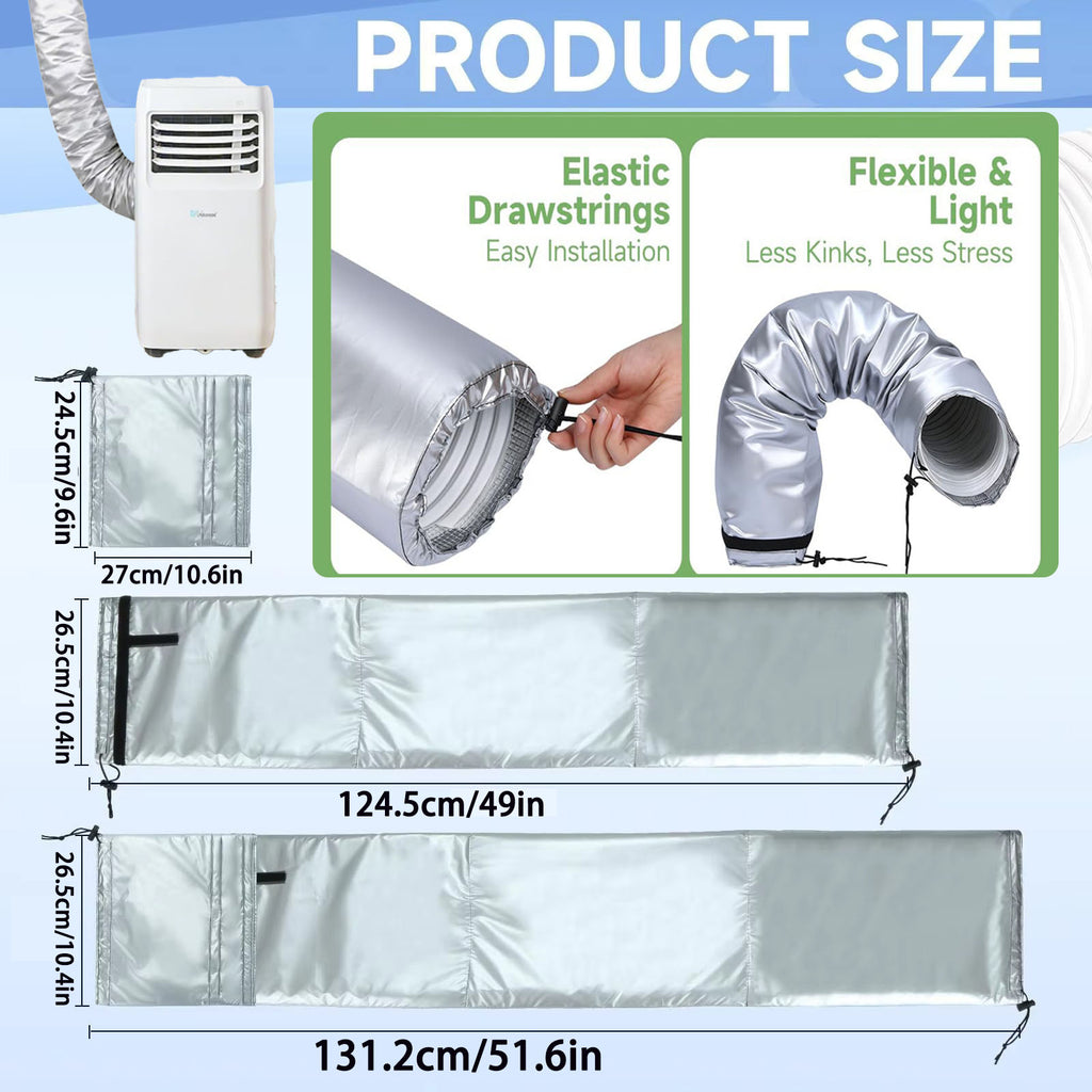 Couverture de tuyau du climatiseur portable
