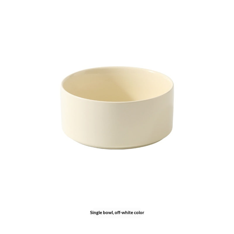 Solid Color Minimalist Accueil Utilisation Céramique Cat Food Feed Bowl