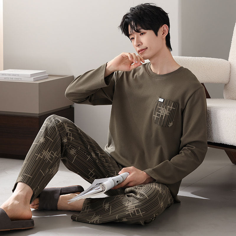 Coton Manches longues Coton complet Casual Vêtements de maison