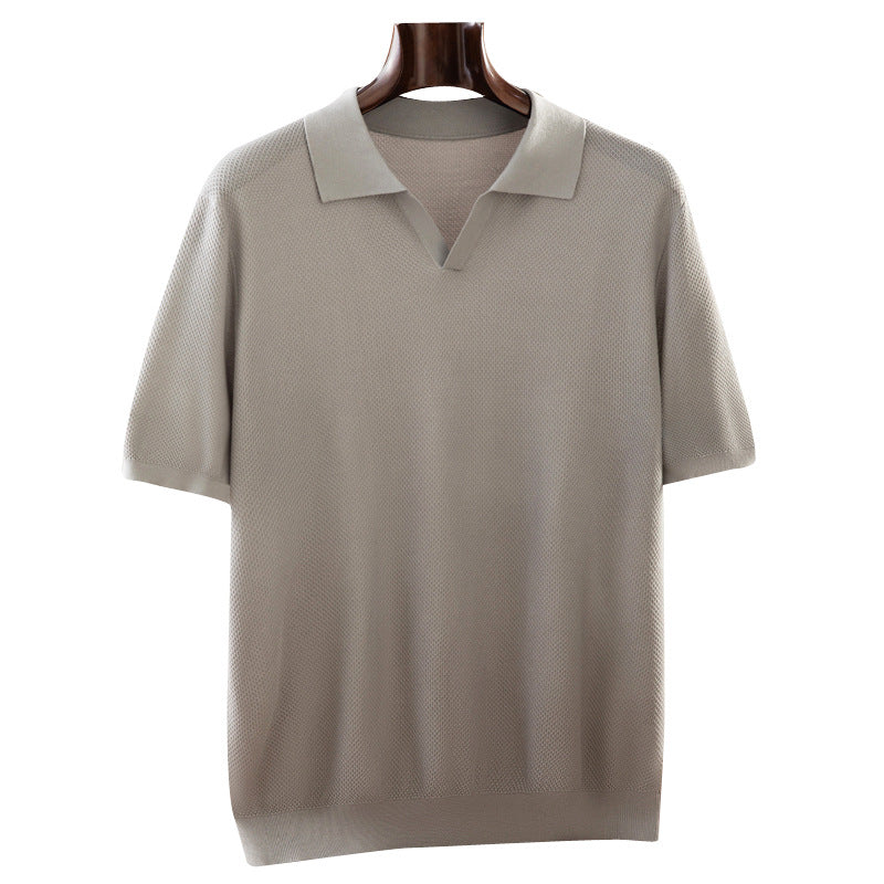 T-shirt casual Lapel pour hommes Top