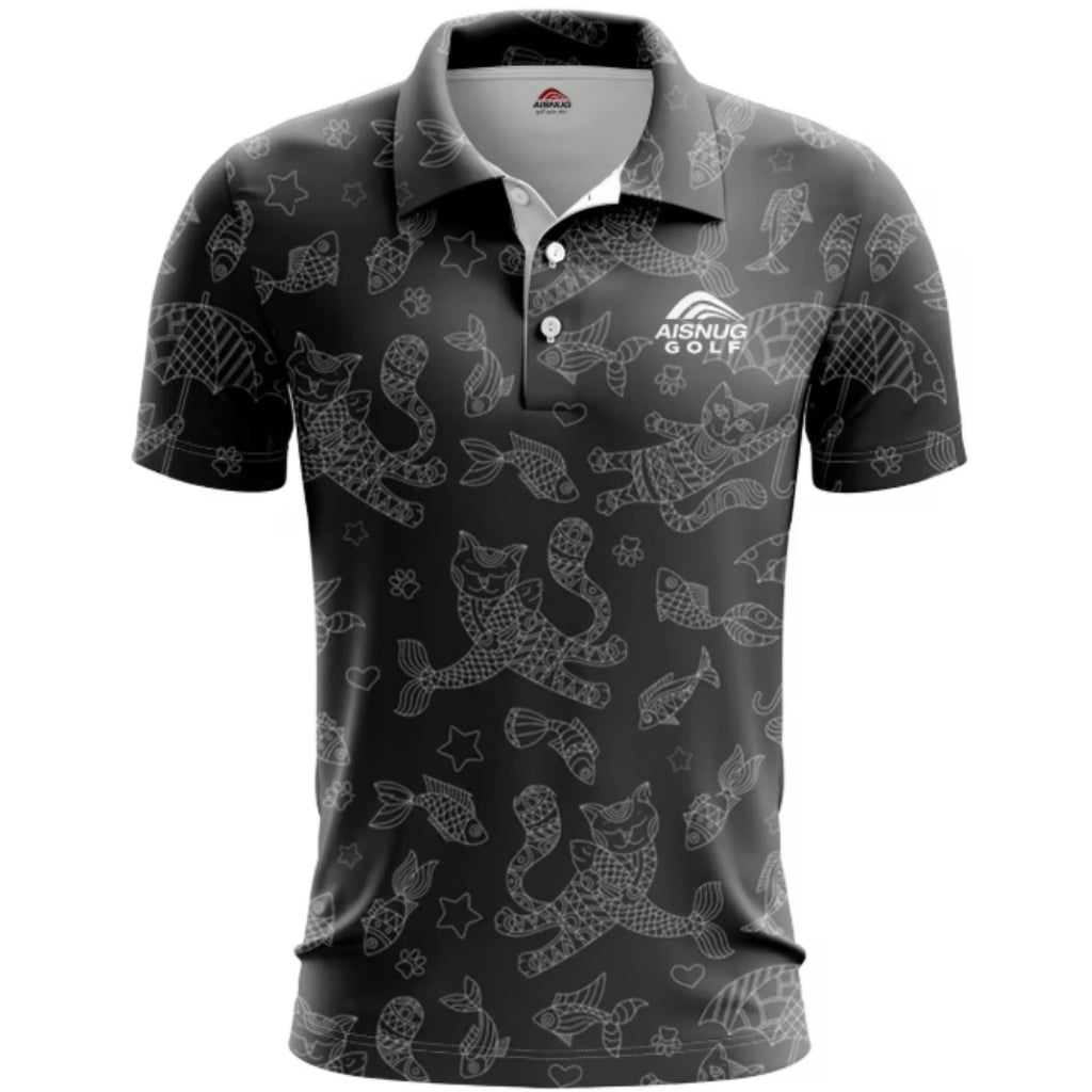 Homme Slim Fit Design Éleve Golf Polo Top
