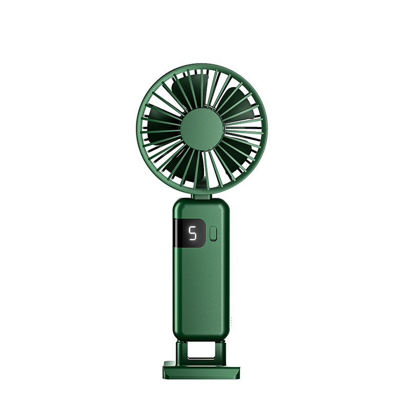 Ventilateur portatif 5 vitesses avec affichage numérique batterie de lithium rechargeable