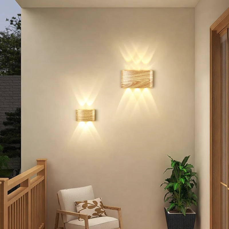 Lampe de lit Personnalité Lampe murale en bois massif