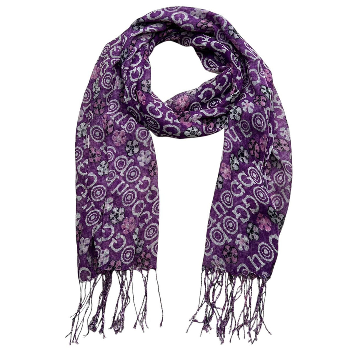 2pcs pourpre fluide Boho viscose aquarelle inspiré sur écharpe aérienne