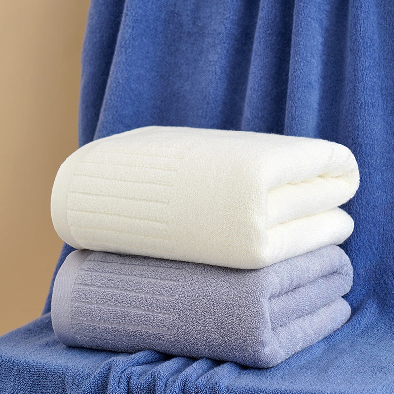 Serviette de bain en coton pur Épaisseur Plus-taille de ménage Hôtel Soft Absorbent Lint-free