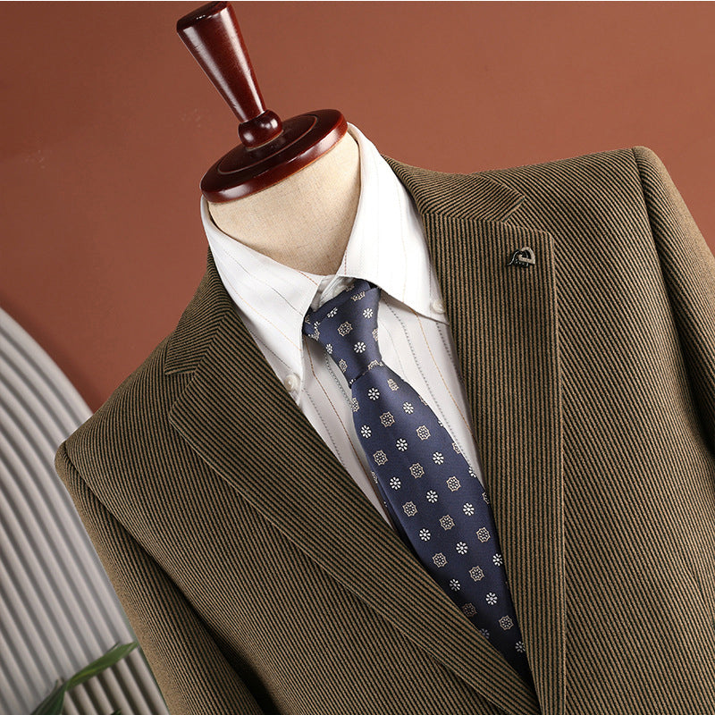 Blazer à deux boutons Casual style vintage avec Lapels Notch