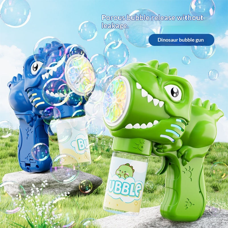 Influenceur-style Automatic Bubble Machine Handheld Dinosaur Bubble Gun pour enfants