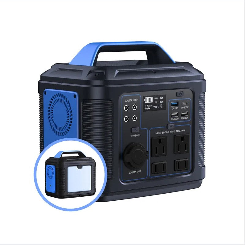 296Wh 80000mAh Solar Lithium Battery Generator for Outdoor Camping