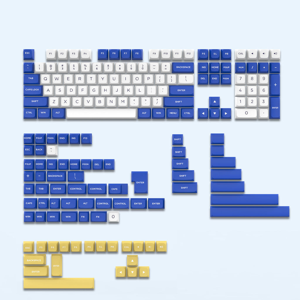 Clavier de jeu mécanique sans fil PBT de 184 clés