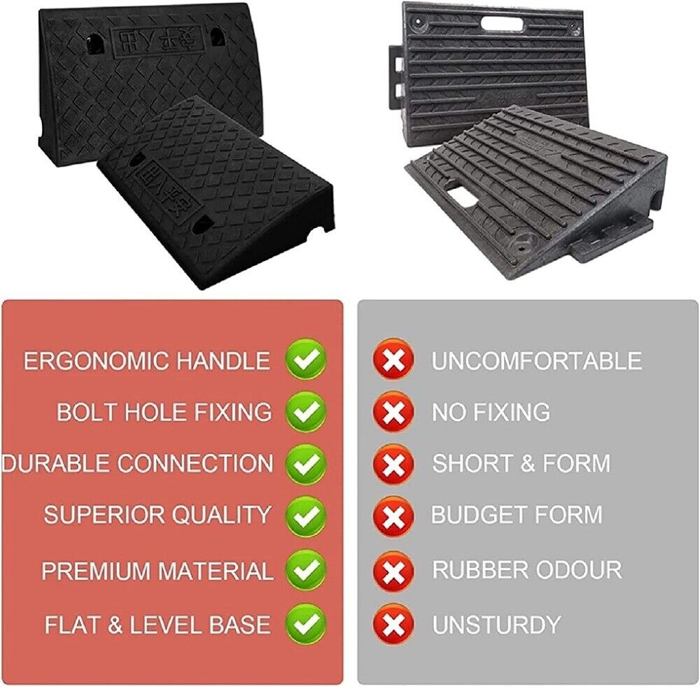 Amplificateur de pente de véhicule universel en caoutchouc lourd Kerb Ramps