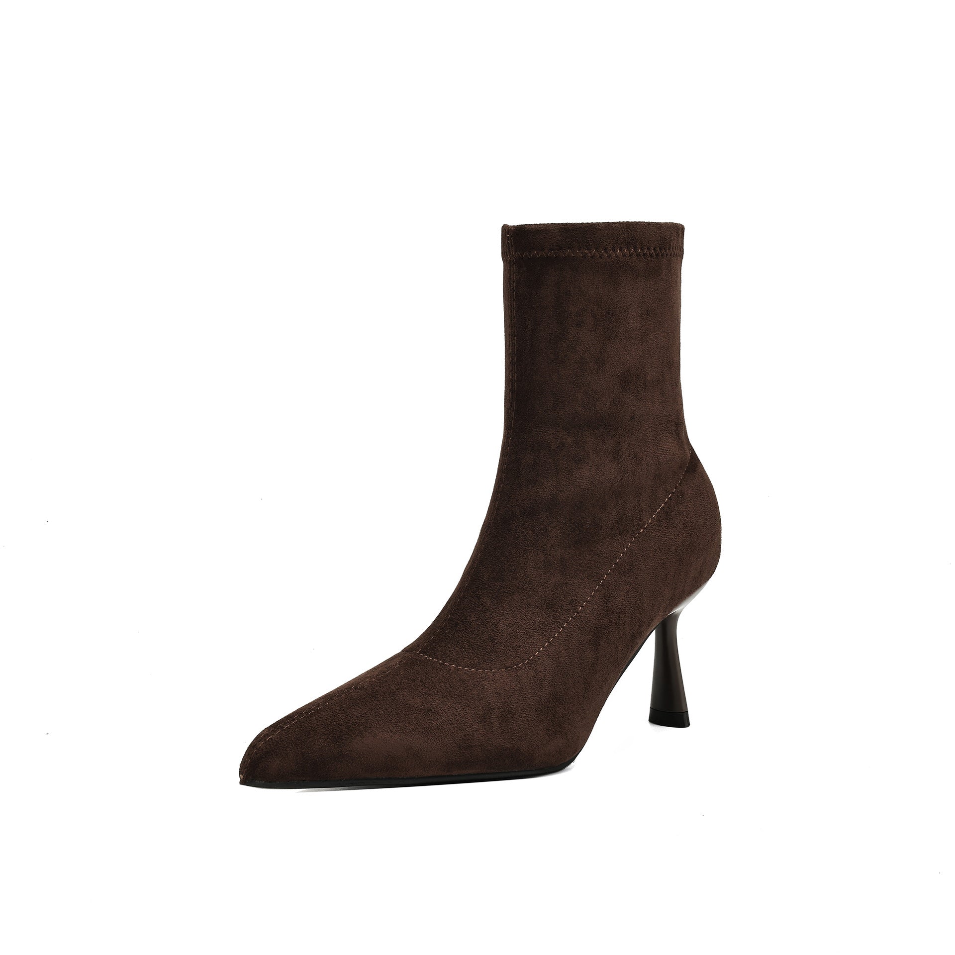 Bottes élégantes à pointe pointue de style français Stretch Slim-fit