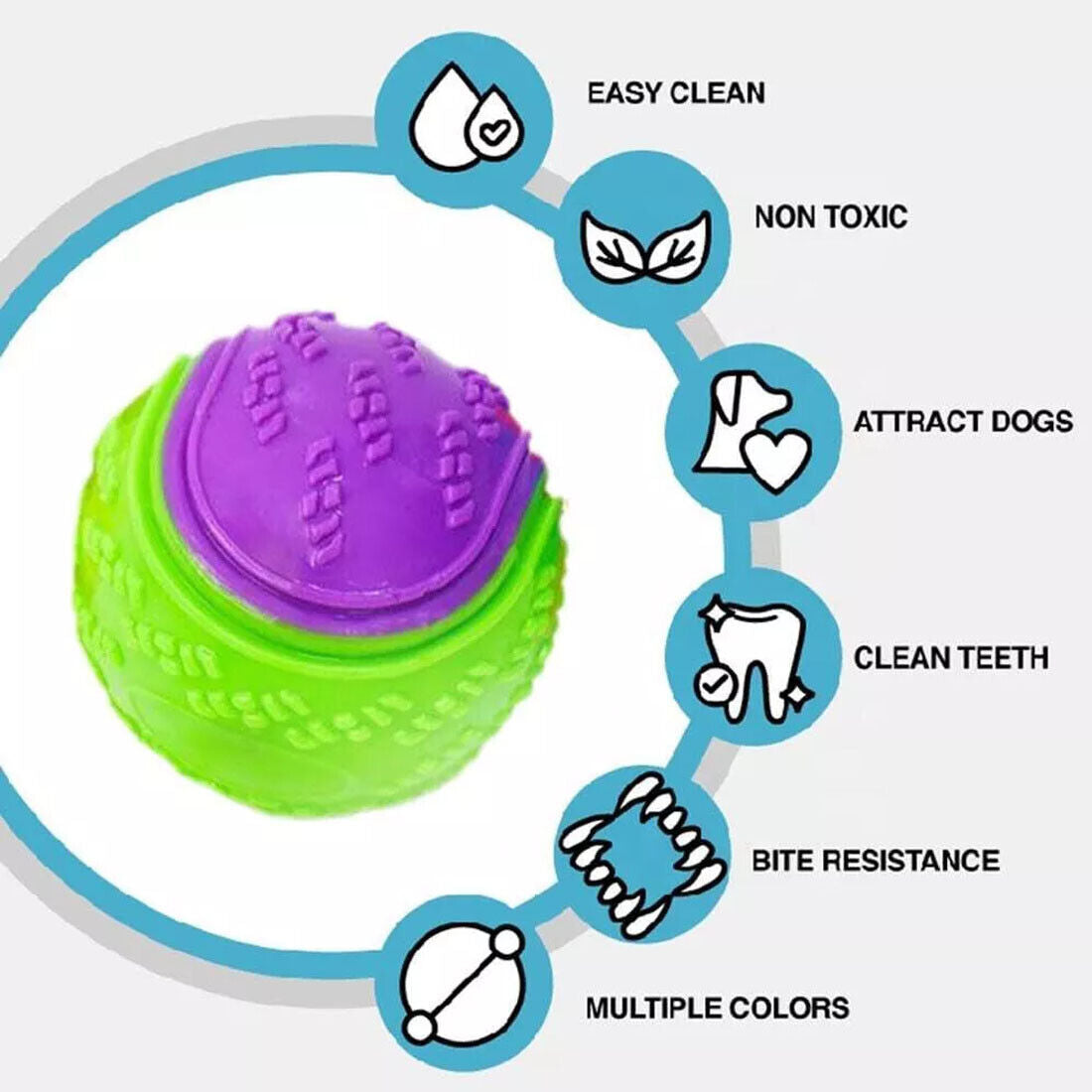 Scooby-Doo Squeaky durable Set de 8 boules de chien pour le nettoyage des dents Interactive UK
