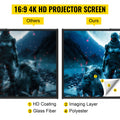 Tripod Projector Screen with Stand 100-inch 16:9 4K HD Projection Screen Stand Wrinkle-Free