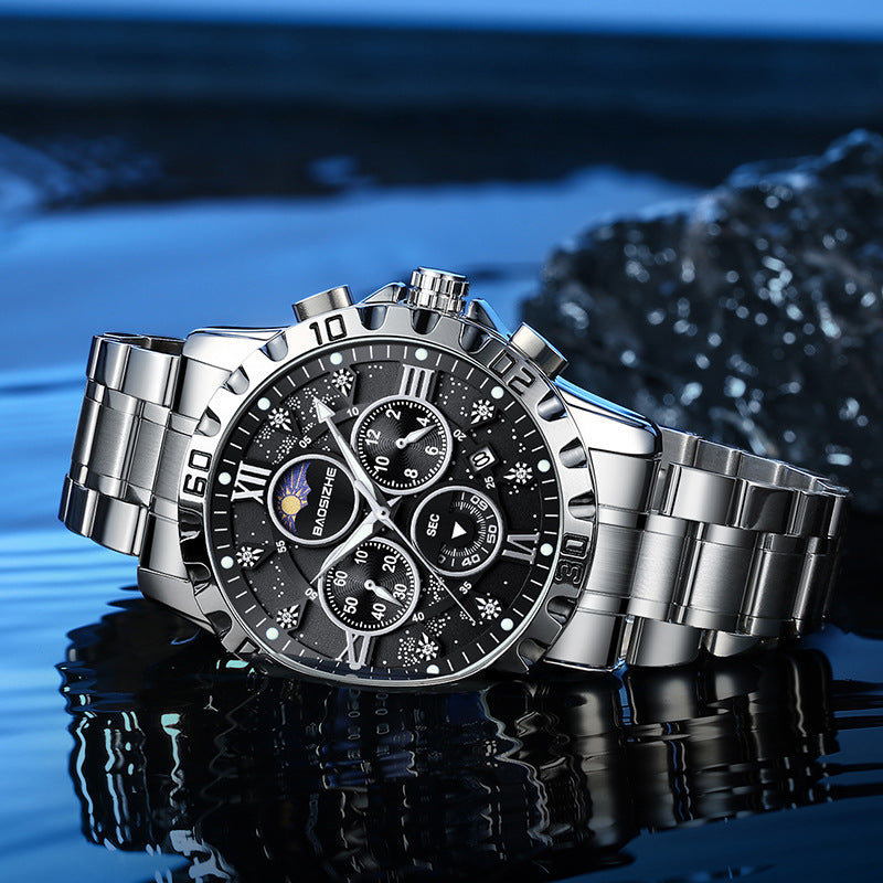 Montres automatiques non mécaniques Montres en acier imperméable Montres pour hommes