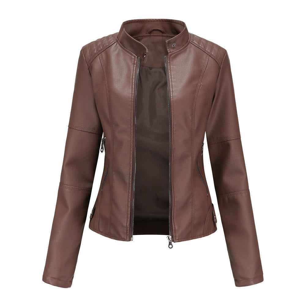 Arrivée Vente chaude AutomneHiver Femmes Fashionable PU Cuir costume