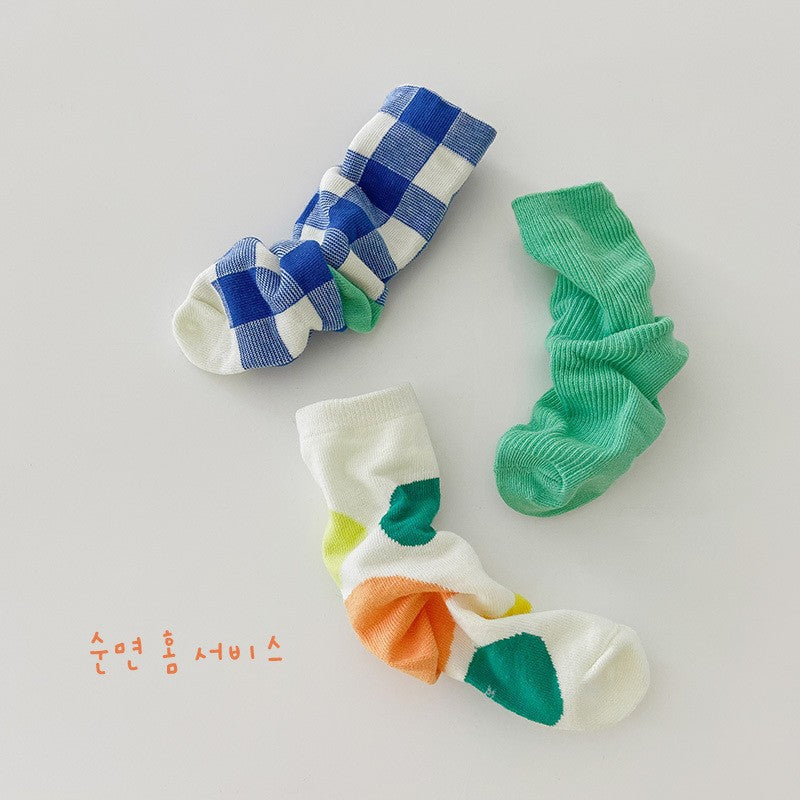 Chaussettes colorées de 3 paires à point d'onde