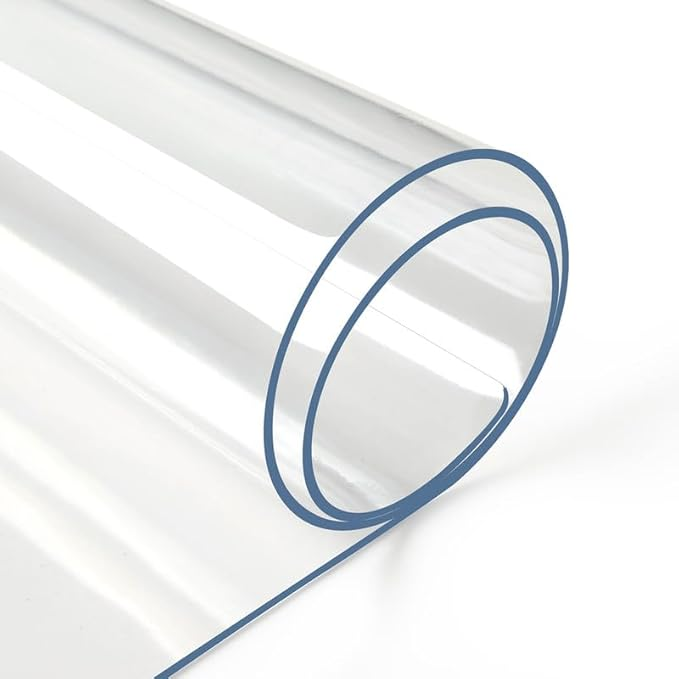 Protecteur de table transparent -1,5mm Épaisseur étanche Couverture de table en PVC résistant pour Dinin