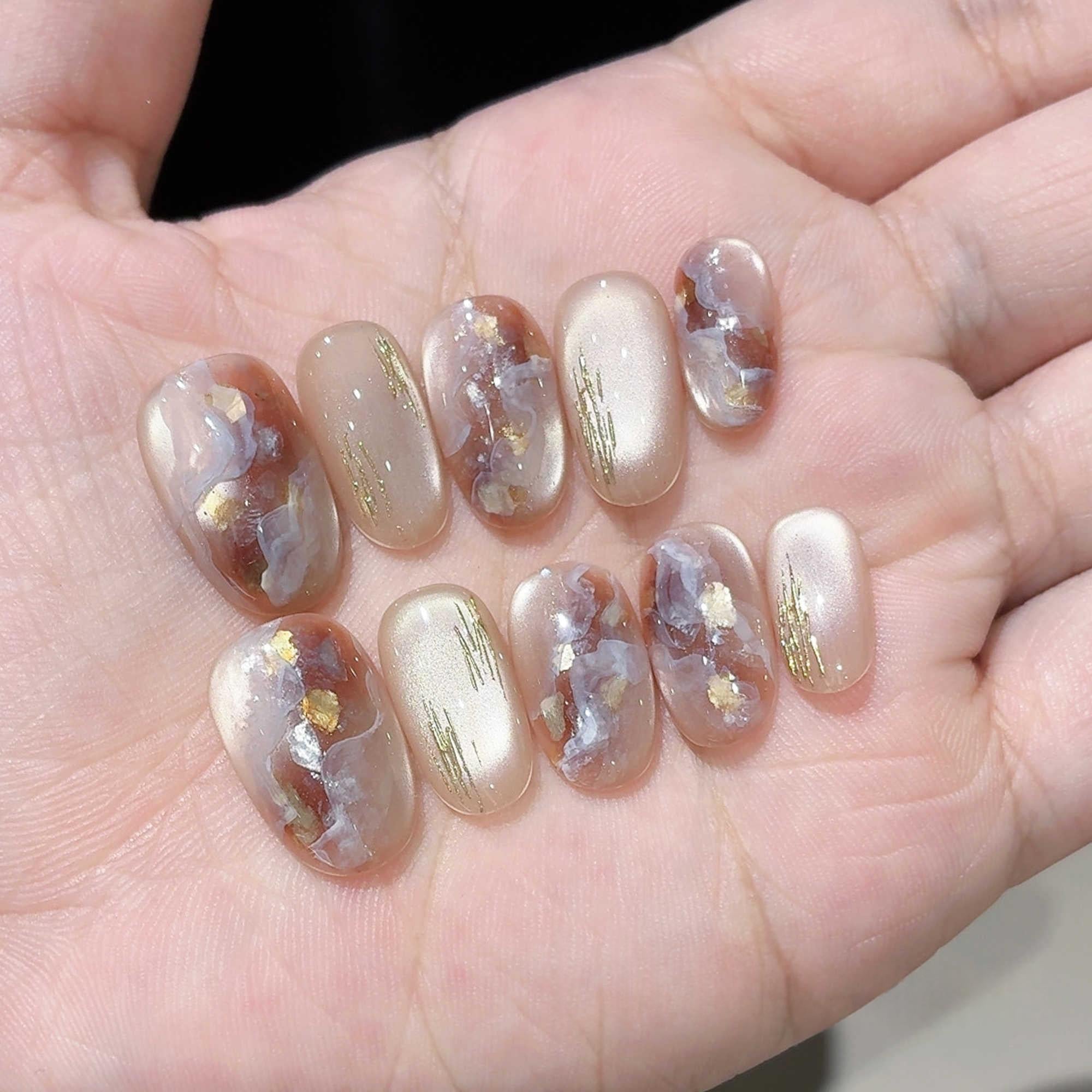 Japanese Style Ice Translucent Dyed Gold Foil Handmade Wearable Armor