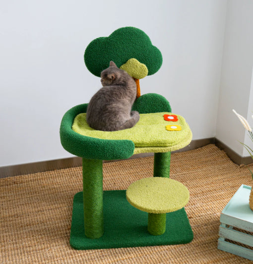 Grand lit de style caricature arbre de chat et cadre d'escalade tout en Onecat Maison pour l'escalade