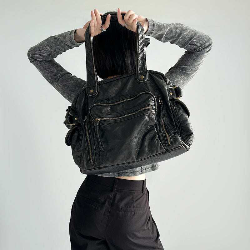 Sac de Messenger d'épaule féminine Retro Biker