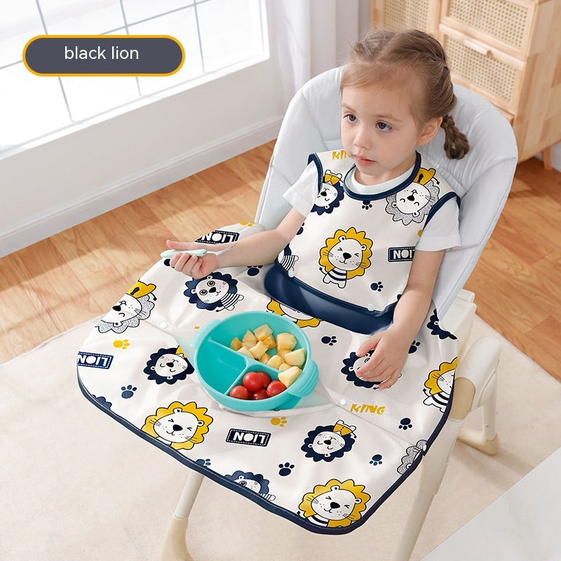 Chaise de salle à manger survêtements bébé mangeant de l'eau de bavoir et de la dirt résistant aux aliments pour bébés Tablier Detachab
