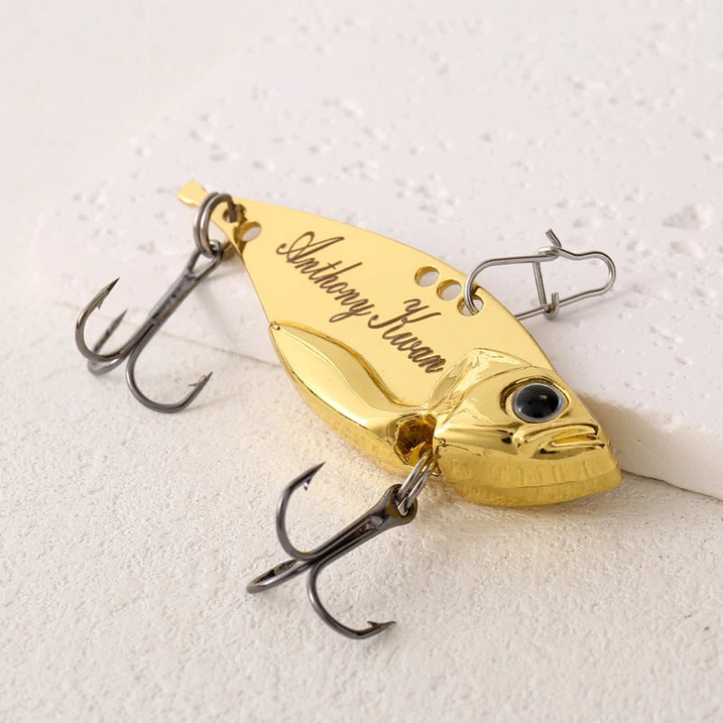 Pendentif personnalisé engravé Fishhook Pêche Lure Pendentif