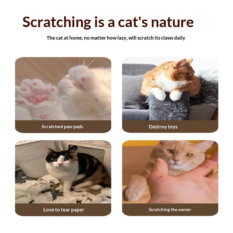 Chat poste de scratching avec pièces magnétiques Versatile carton ondulé et accordéon D