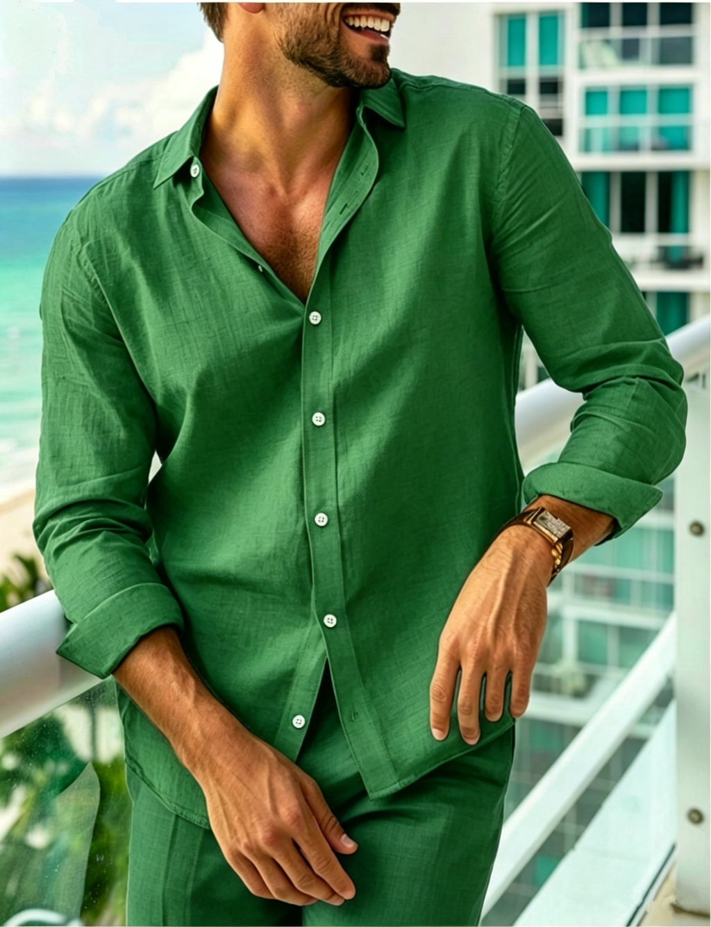 Chemise à manches longues pour hommes
