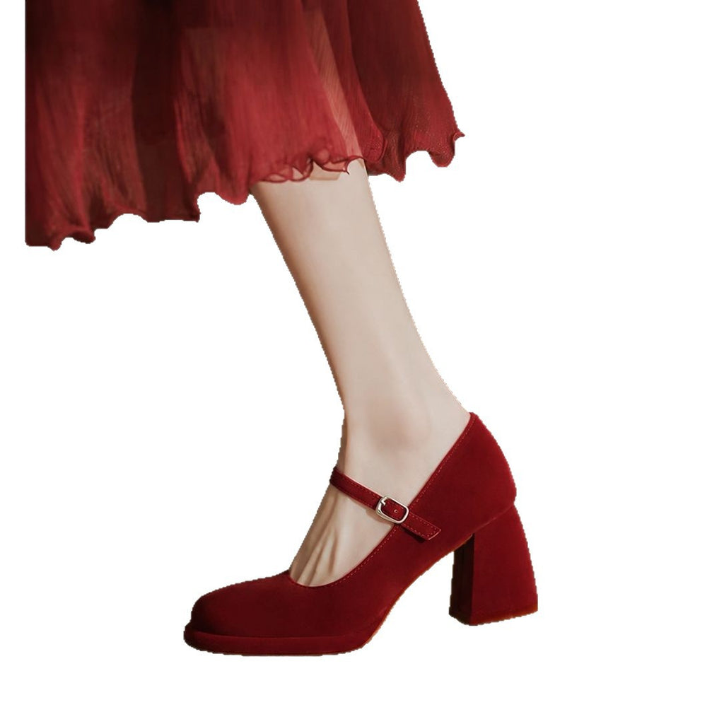 Plateforme imperméable pour femmes Mary Jane High Heels