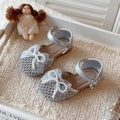 Chaussures Mesh Princesse Transparente d'été avec orteil doux et mesh Bow Sandales