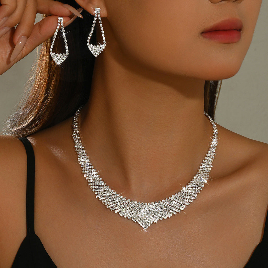 Femmes Glamour Mariage 2 Pcs Ensemble de Strass