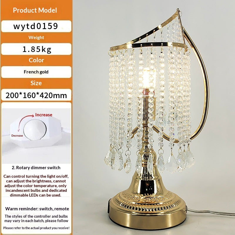 Chambre à coucher Creative Crystal Bedside de luxe de haute qualité lampe de table de luxe