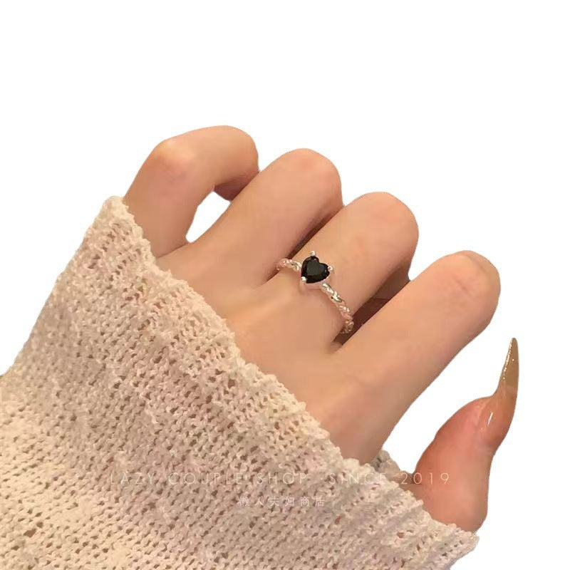 Sweet Cool style Black Zircon XINGX anneau pour les femmes